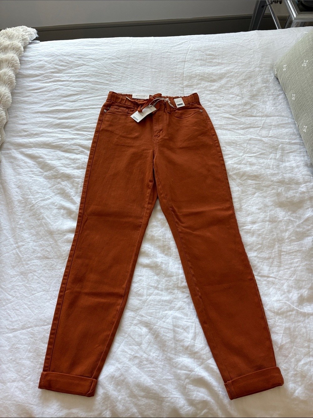 Judy Blue Women’s Burnt Orange Relaxed Drawstring Jeans